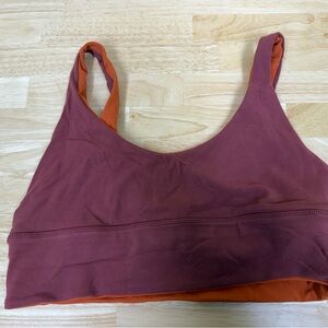 lululemon athletica Burgundy and Orange Sports Bra